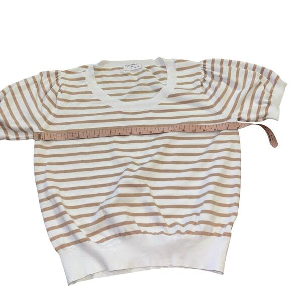 Anniewear Short Sleeve Sweater Women’s L Preppy Coastal Old Money Academia Work - Picture 6 of 9